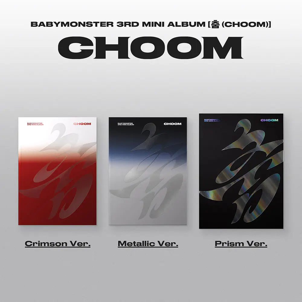 BABYMONSTER - 3rd Mini Album 'CHOOM' (Crimson / Metallic / Prism Ver. + Full Set)