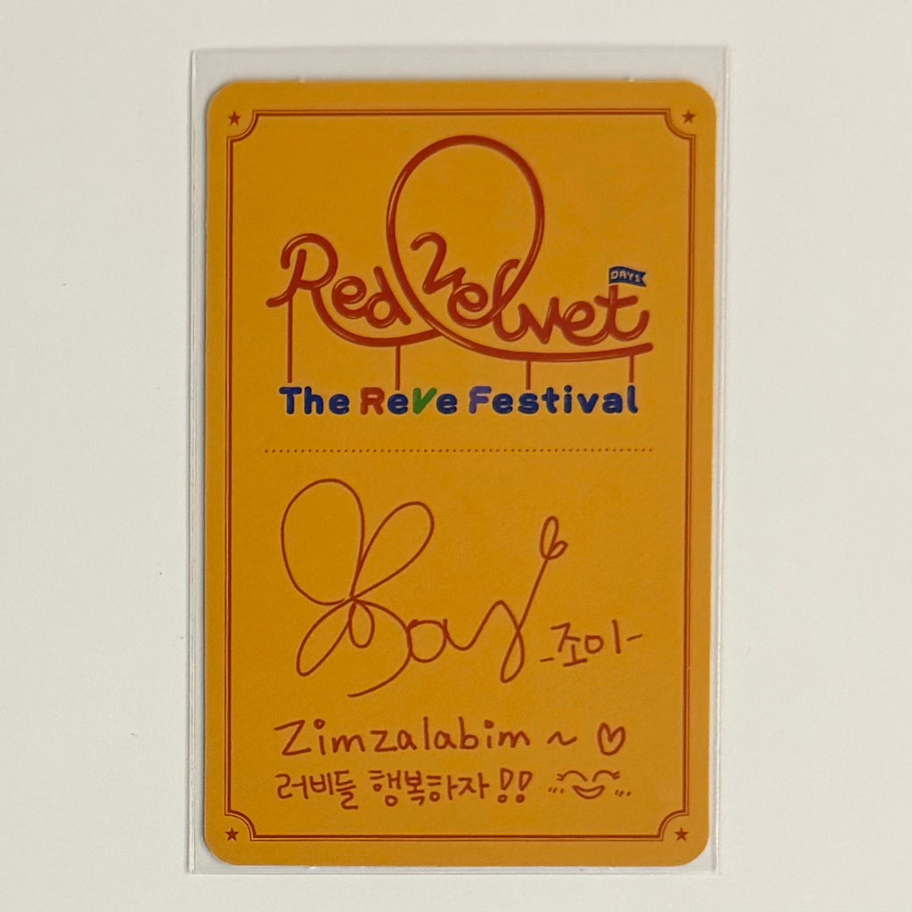 JOY (RED VELVET) -  'The ReVe Festival' Day 1 ALBUM PHOTOCARD