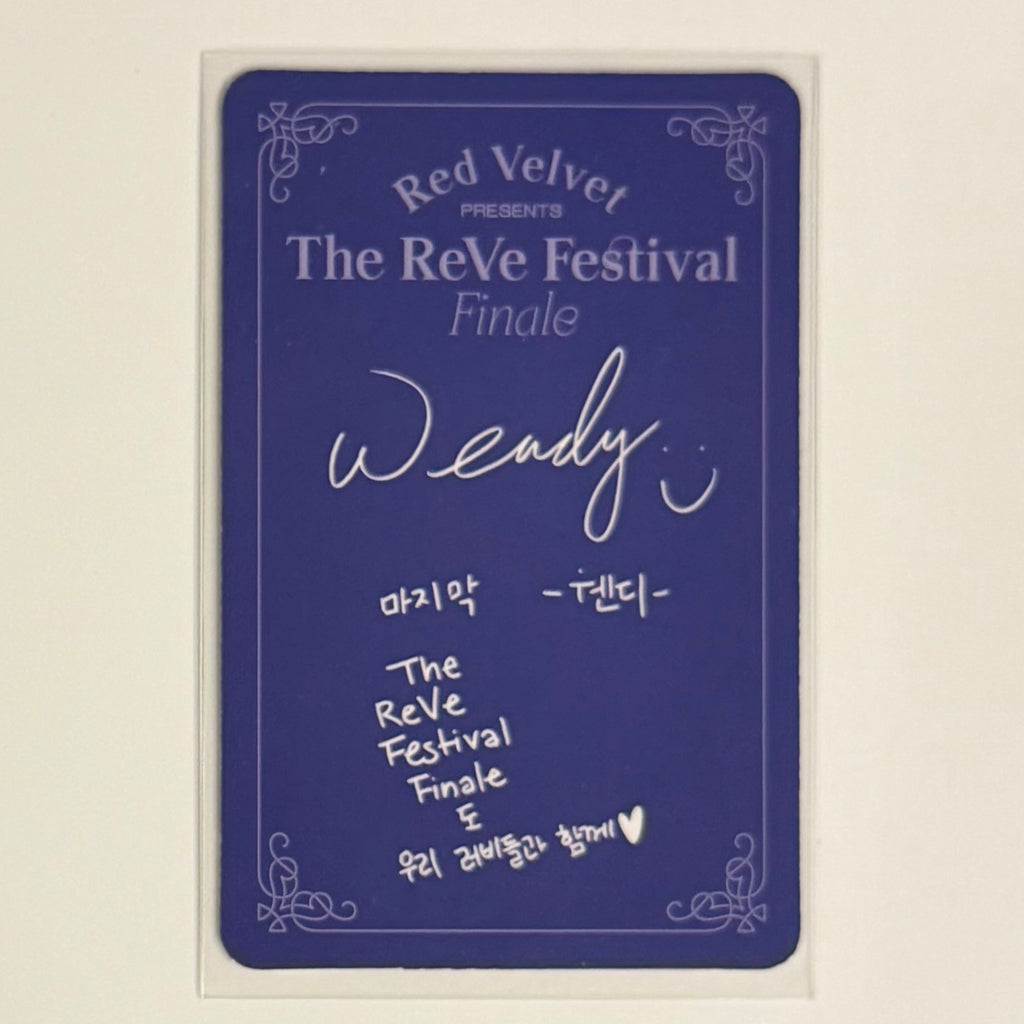 WENDY (RED VELVET) - 'The ReVe Festival' Finale ALBUM PHOTOCARD