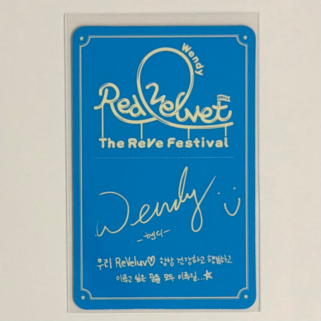 WENDY (RED VELVET) -  'The ReVe Festival' Day 1 ALBUM PHOTOCARD
