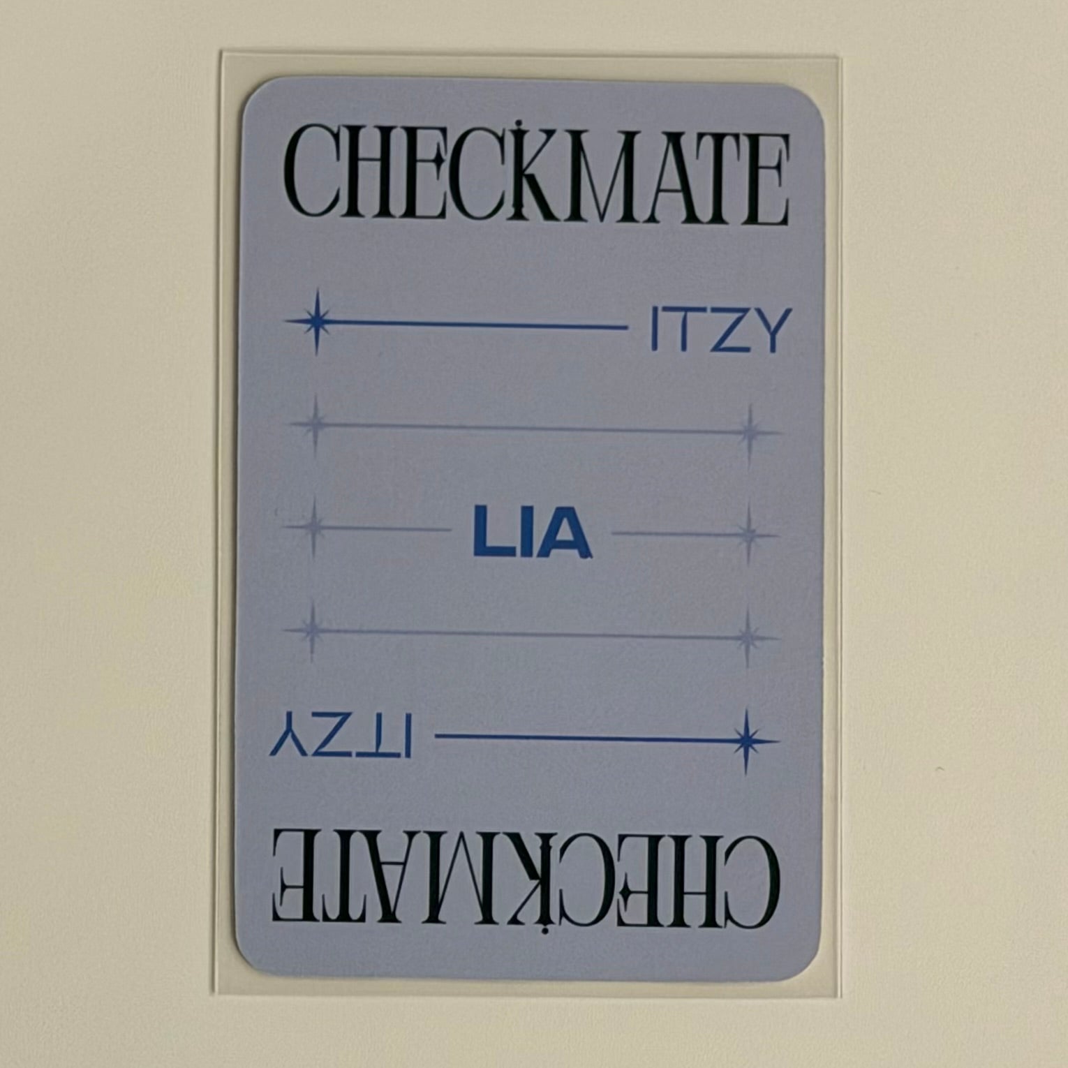LIA (ITZY) - CHECKMATE SOUNDWAVE ONLINE FANSIGN POB PHOTOCARD