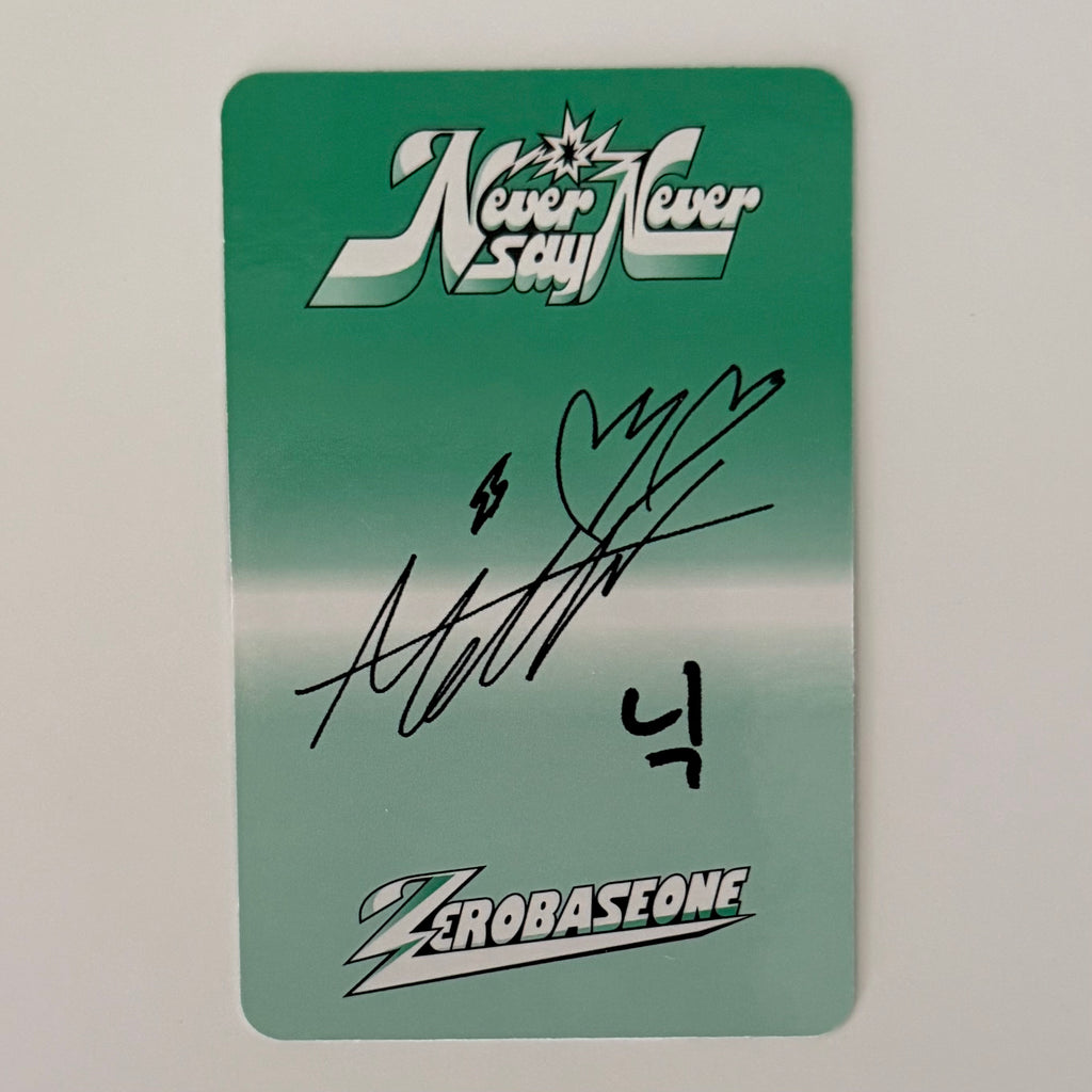 MATTHEW (ZEROBASEONE ZB1) - NEVER SAY NEVER ALBUM PHOTOCARD