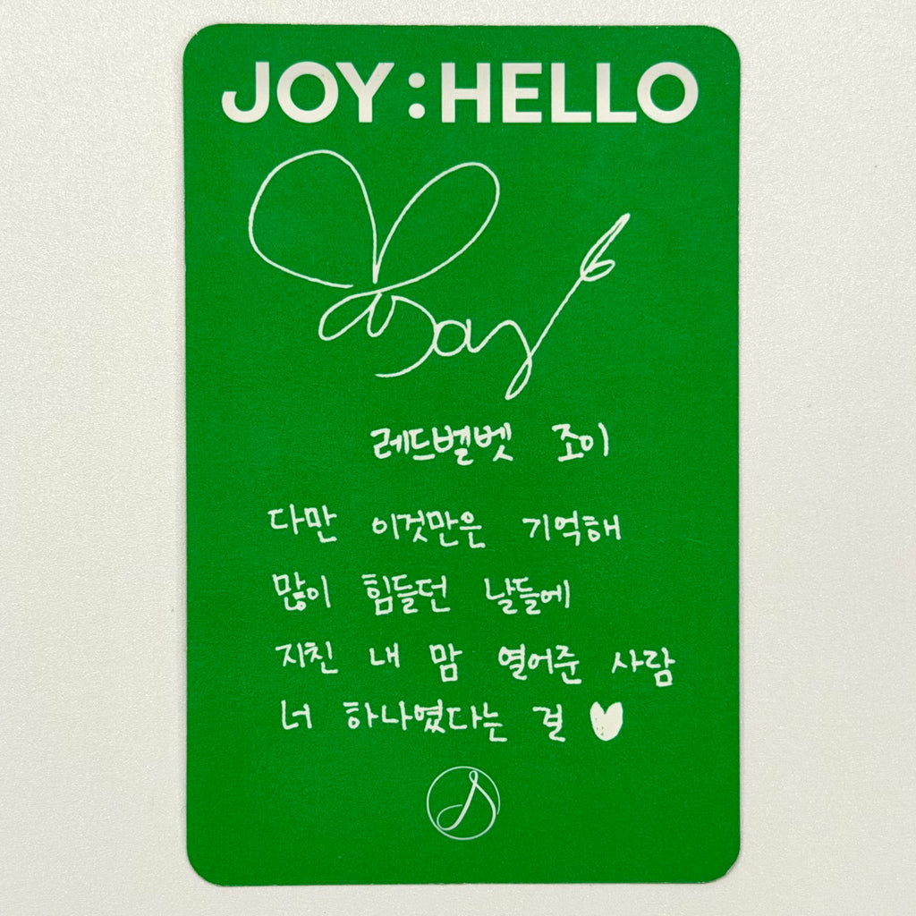 JOY (RED VELVET) - JOY : HELLO ALBUM PHOTOCARD
