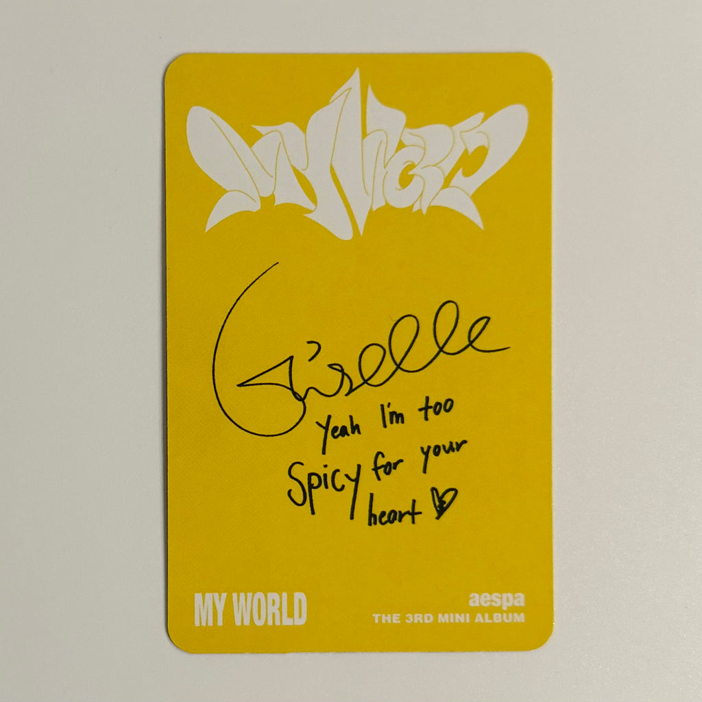 GISELLE (AESPA) - MY WORLD TARGET POB PHOTOCARD
