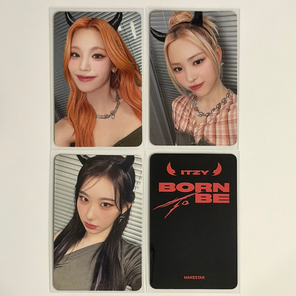 ITZY - BORN TO BE MS MAKESTAR FANSIGN 3 POB PHOTOCARD ( DEVIL VER)