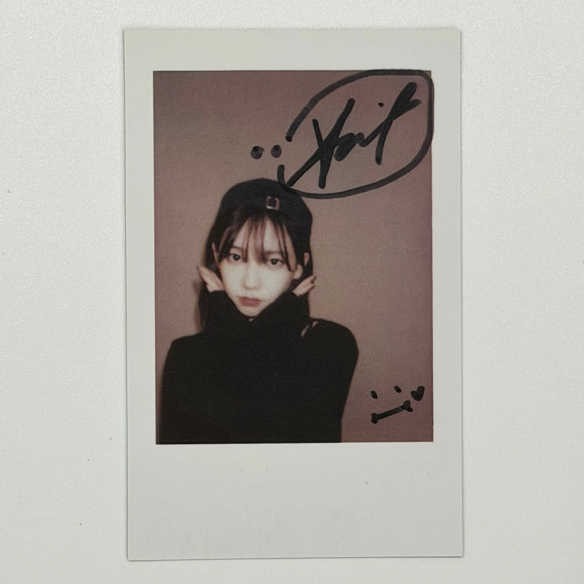 KARINA (AESPA) - WHIPLASH KMSTATION FANSIGN 1.0 POB POLAROID PHOTOCARD