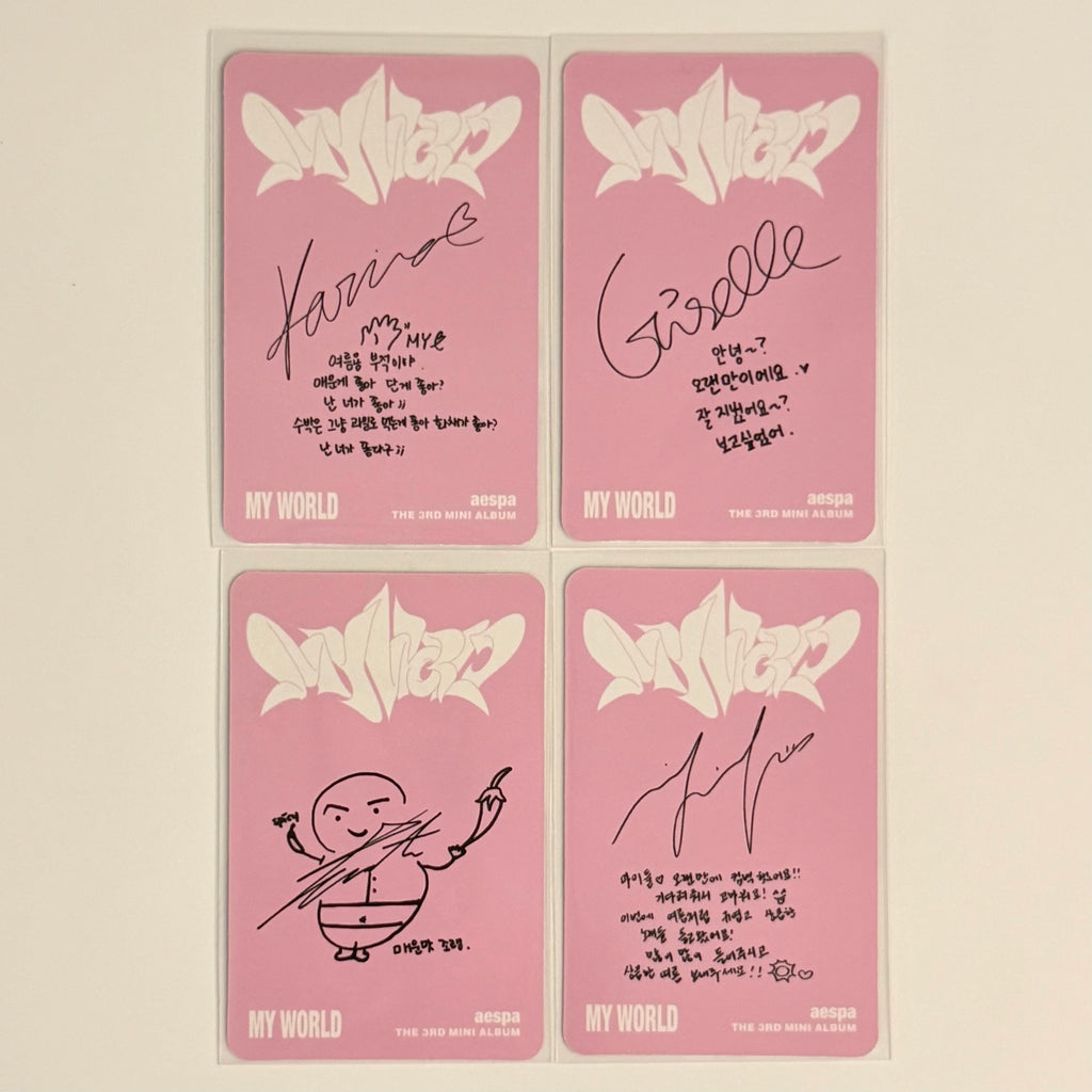 AESPA - MY WORLD INTRO VER ALBUM PHOTOCARD