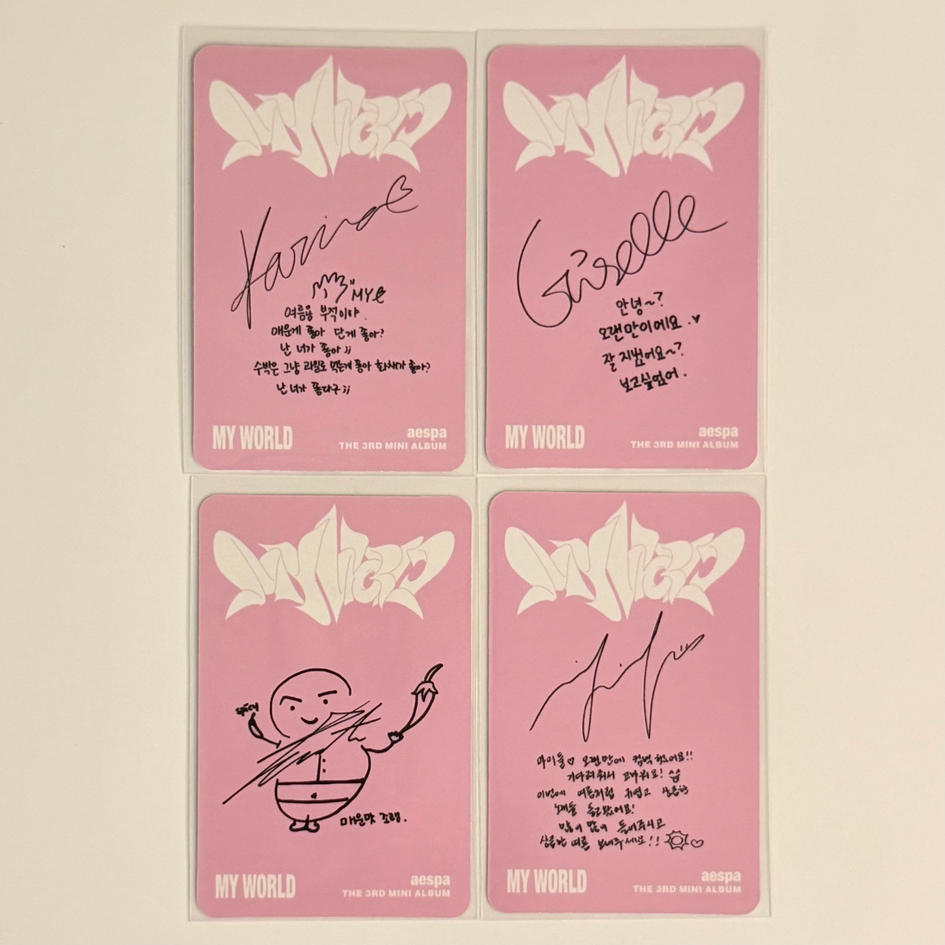 AESPA - MY WORLD INTRO VER ALBUM PHOTOCARD