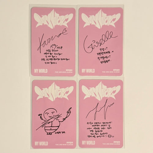 AESPA - MY WORLD INTRO VER ALBUM PHOTOCARD