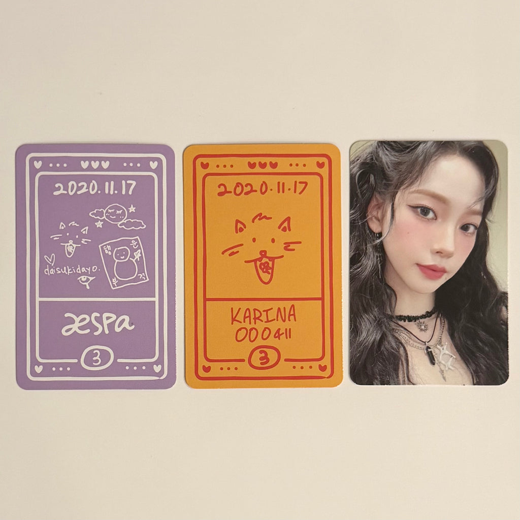KARINA (AESPA) - 3RD AESPA ANNIVERSARY LUCKY CARD SET (3pc)
