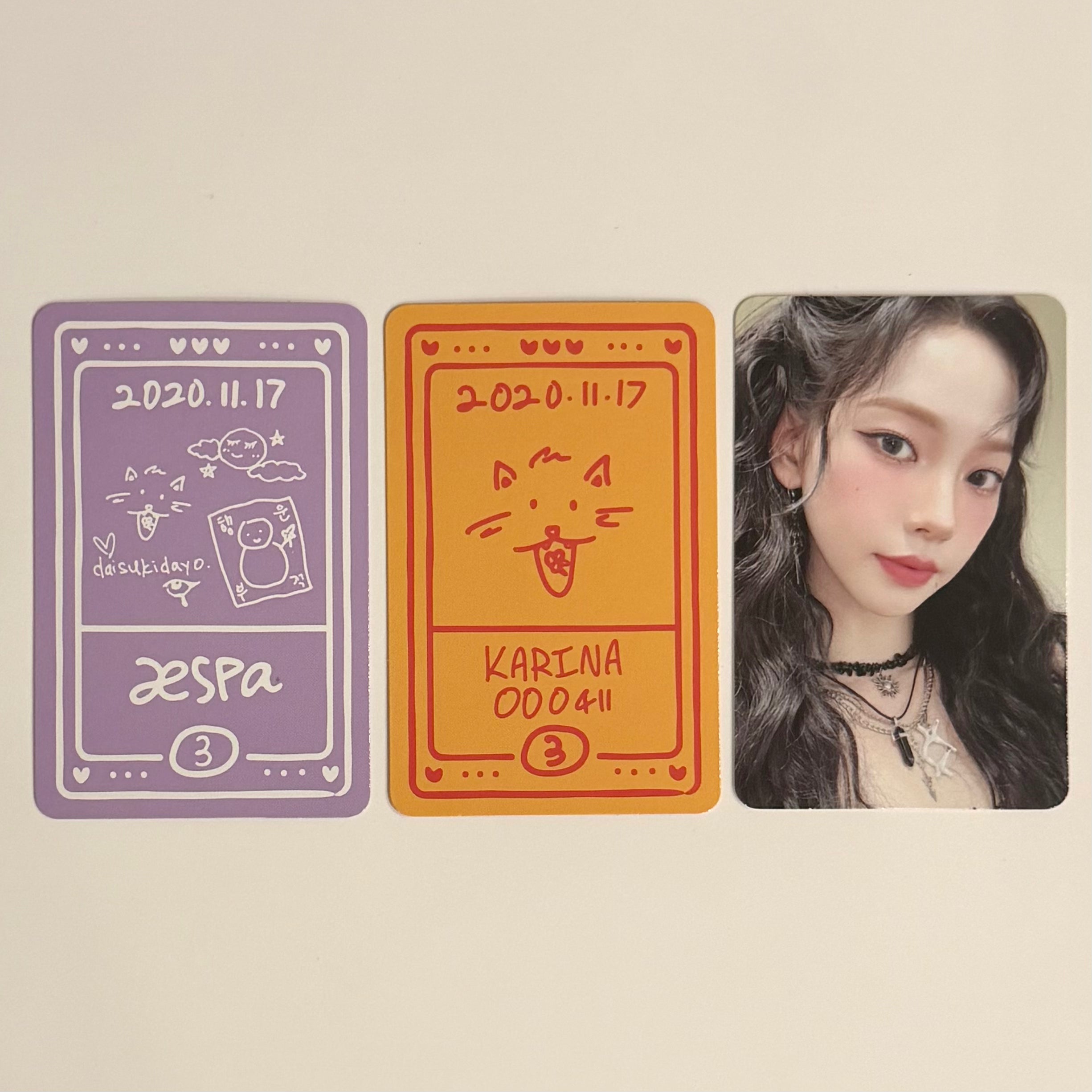 KARINA (AESPA) - 3RD AESPA ANNIVERSARY LUCKY CARD SET (3pc)