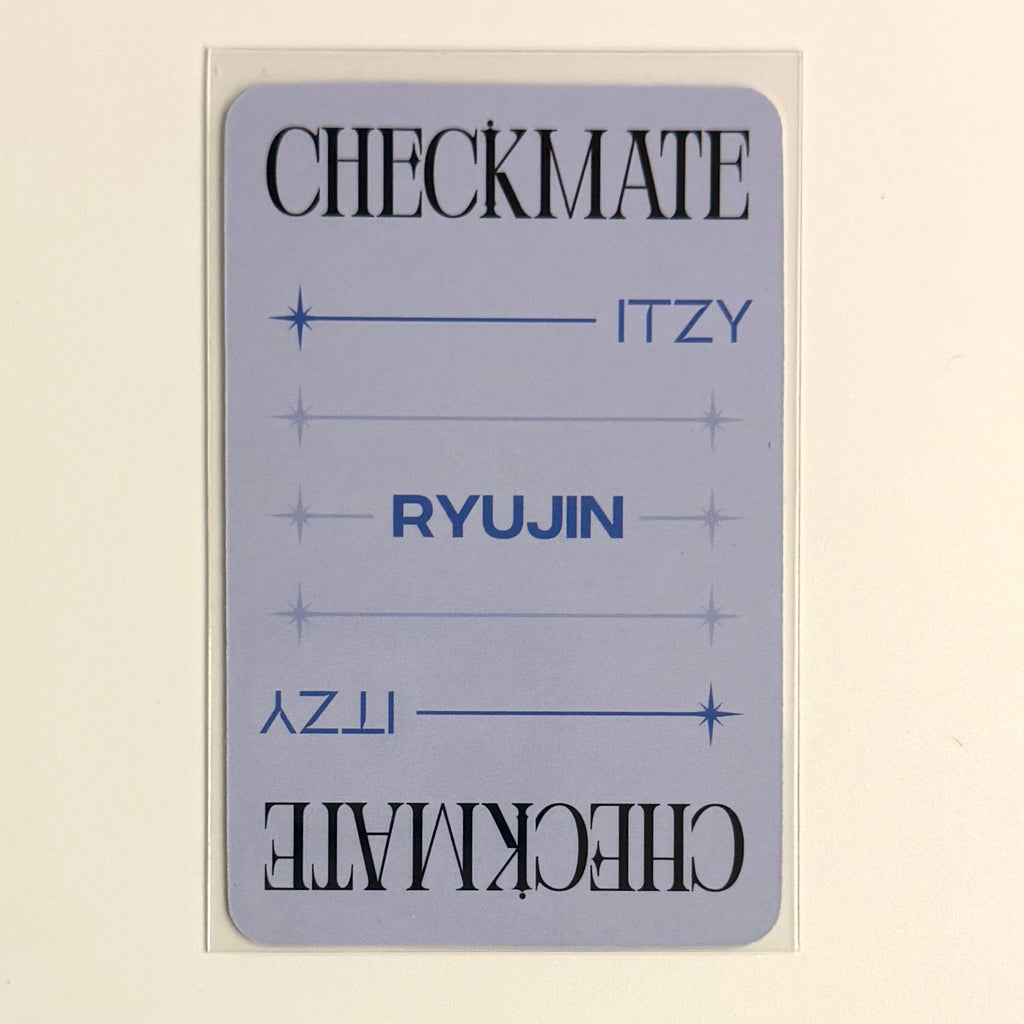 RYUJIN (ITZY) - CHECKMATE SOUNDWAVE ONLINE FANSIGN POB PHOTOCARD