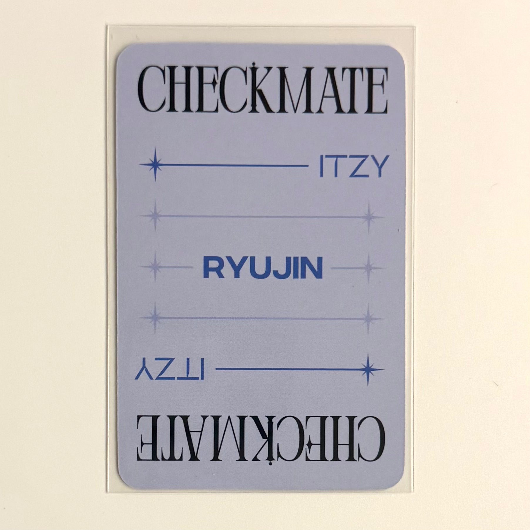 RYUJIN (ITZY) - CHECKMATE SOUNDWAVE ONLINE FANSIGN POB PHOTOCARD