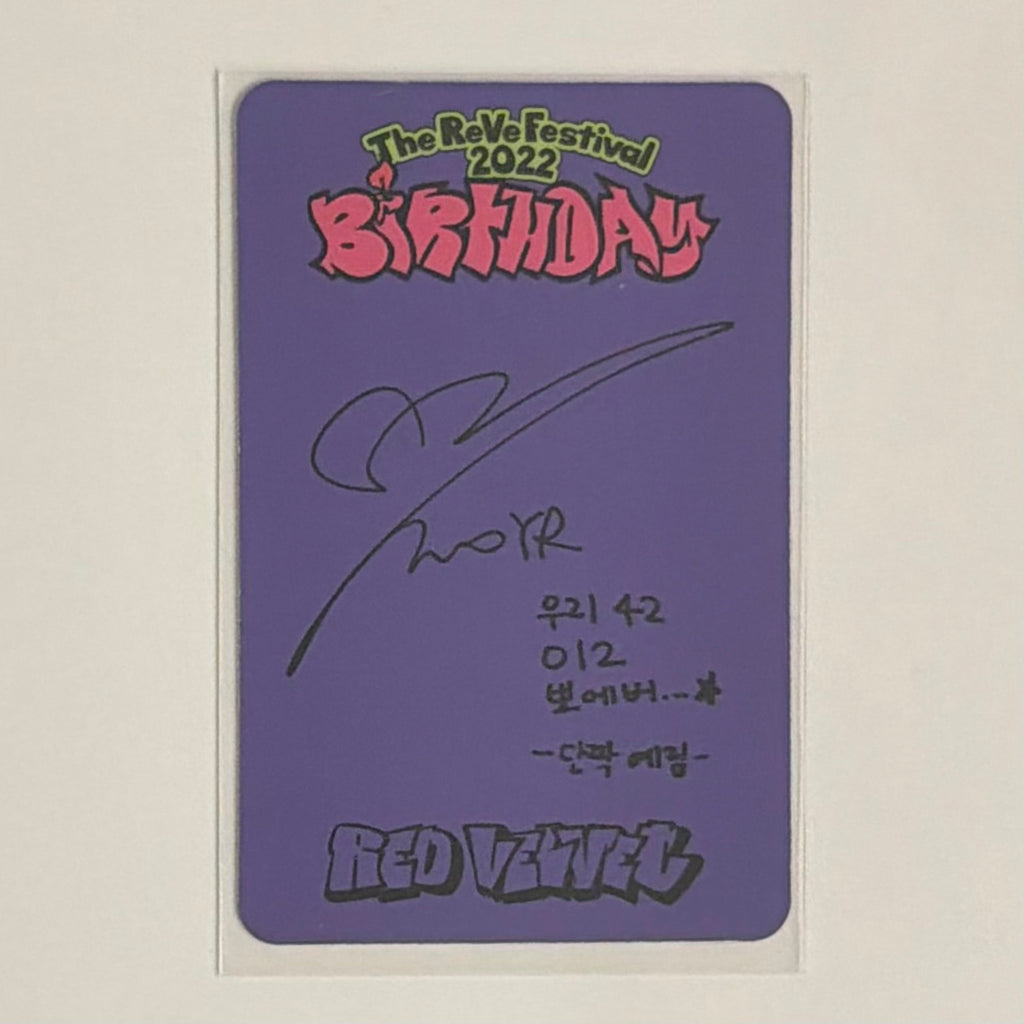 YERI (RED VELVET) - BIRTHDAY ALBUM PHOTOCARD