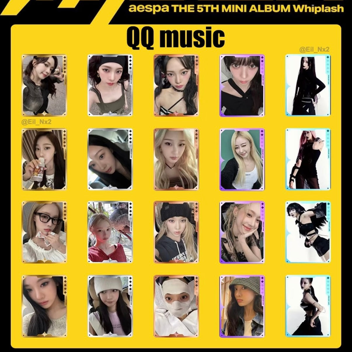 AESPA - Whiplash QQ MUSIC OFFICIAL PHOTOCARD