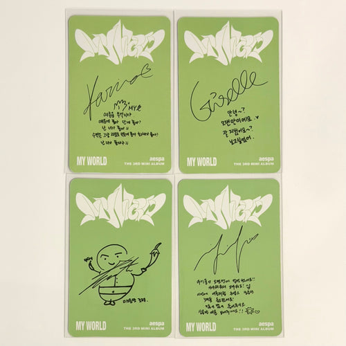 AESPA - MY WORLD POSTER VER ALBUM PHOTOCARD