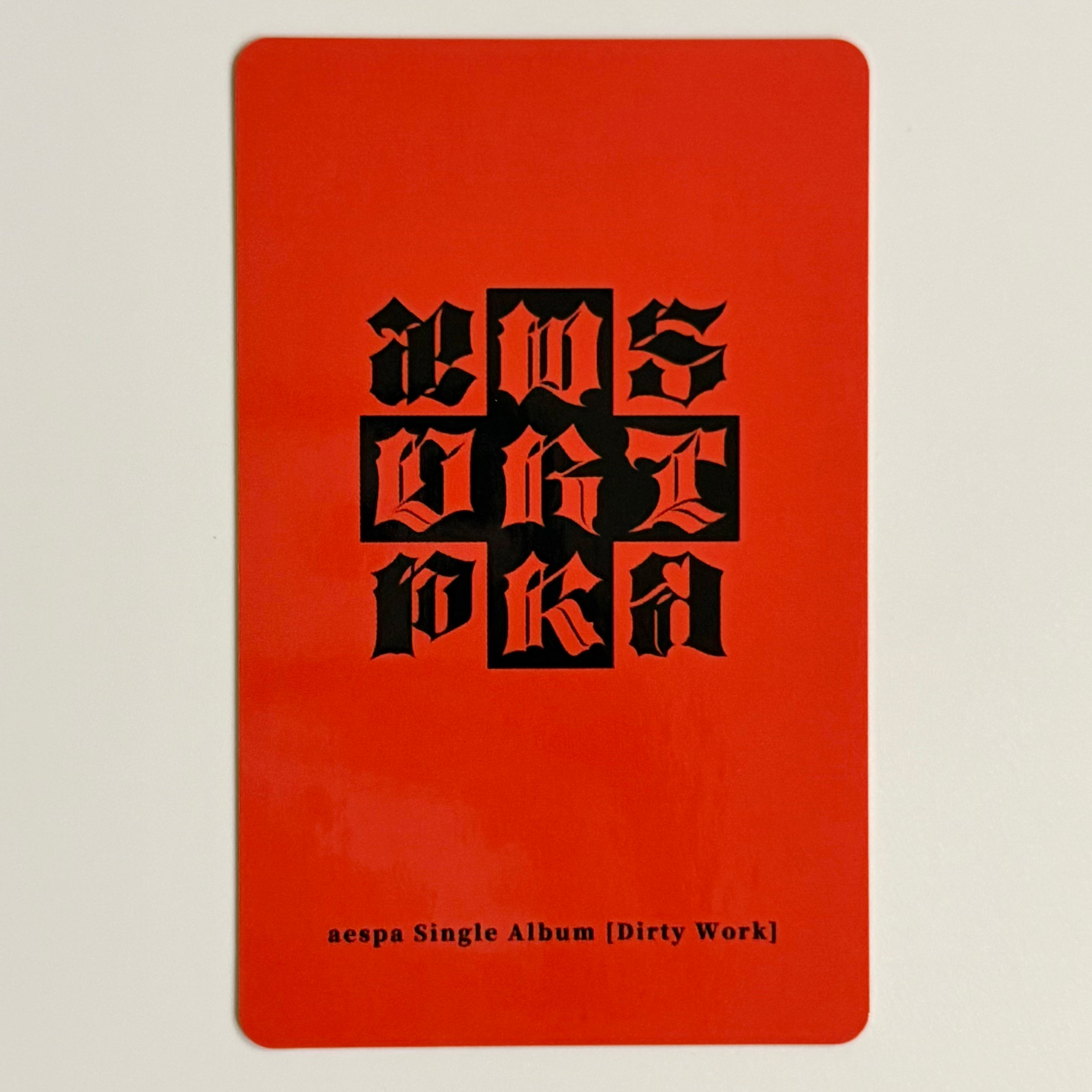 WINTER (AESPA) - DIRTY WORK KPOPMERCH LUCKY DRAW POB PHOTOCARD