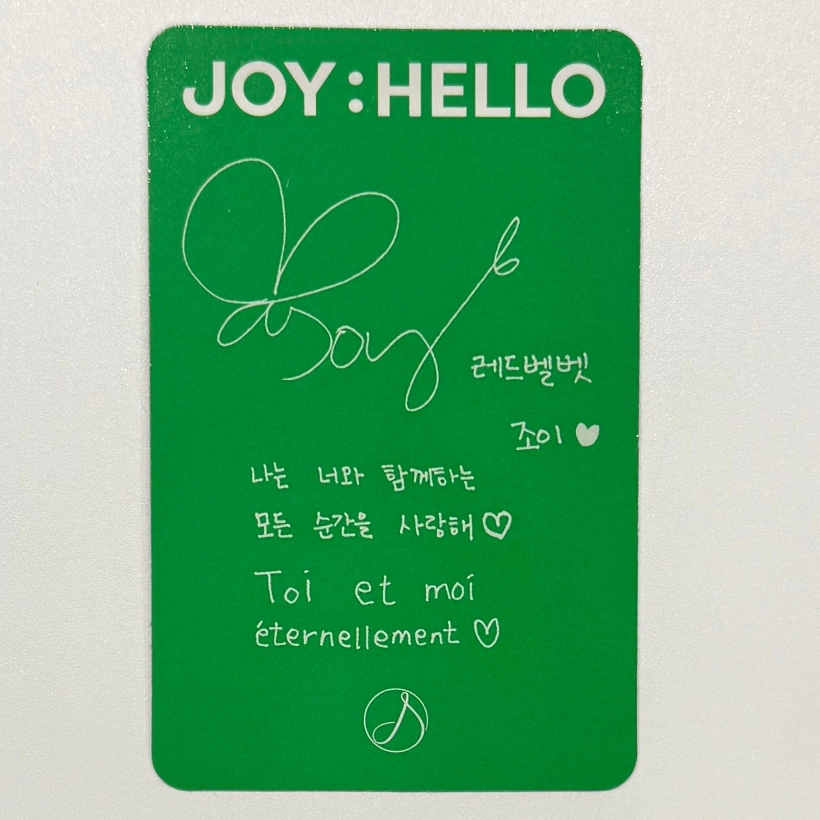 JOY (RED VELVET) - JOY : HELLO ALBUM PHOTOCARD