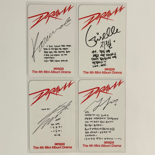 AESPA - DRAMA GIANT VER ALBUM PHOTOCARD