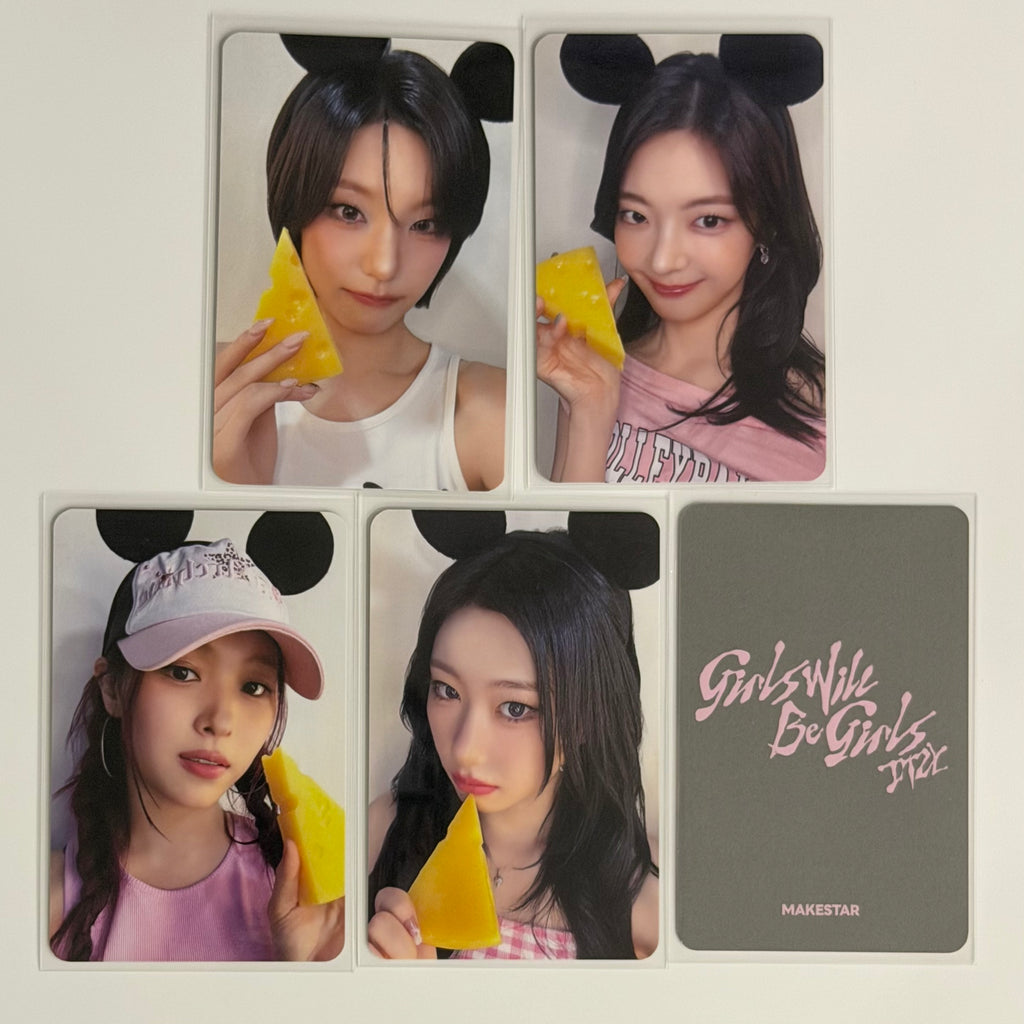 ITZY - GIRLS WILL BE GIRLS GWBG MAKESTAR ONLINE FANSIGN 4 POB PHOTOCARD (CHEESE VER)