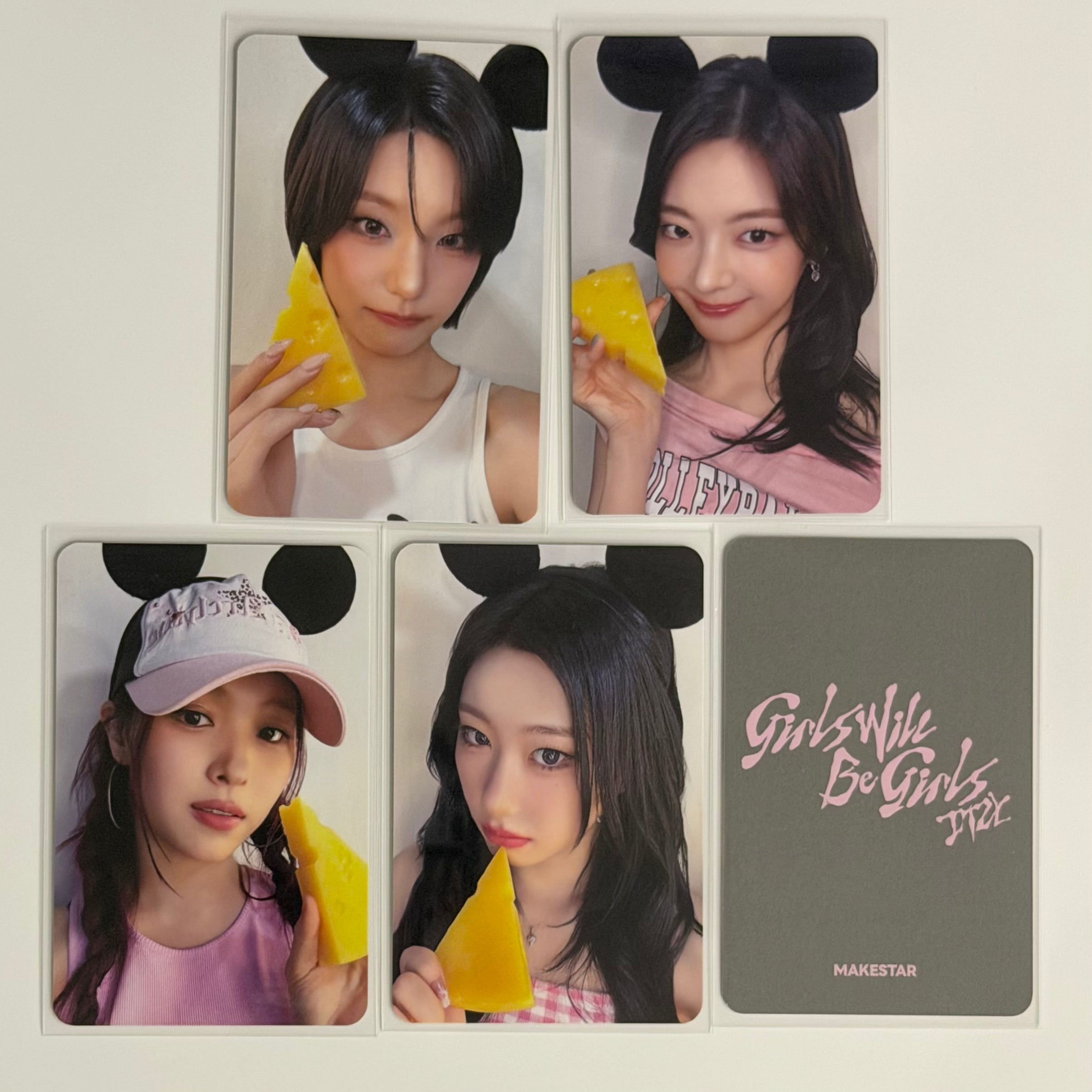 ITZY - GIRLS WILL BE GIRLS GWBG MAKESTAR ONLINE FANSIGN 4 POB PHOTOCARD (CHEESE VER)