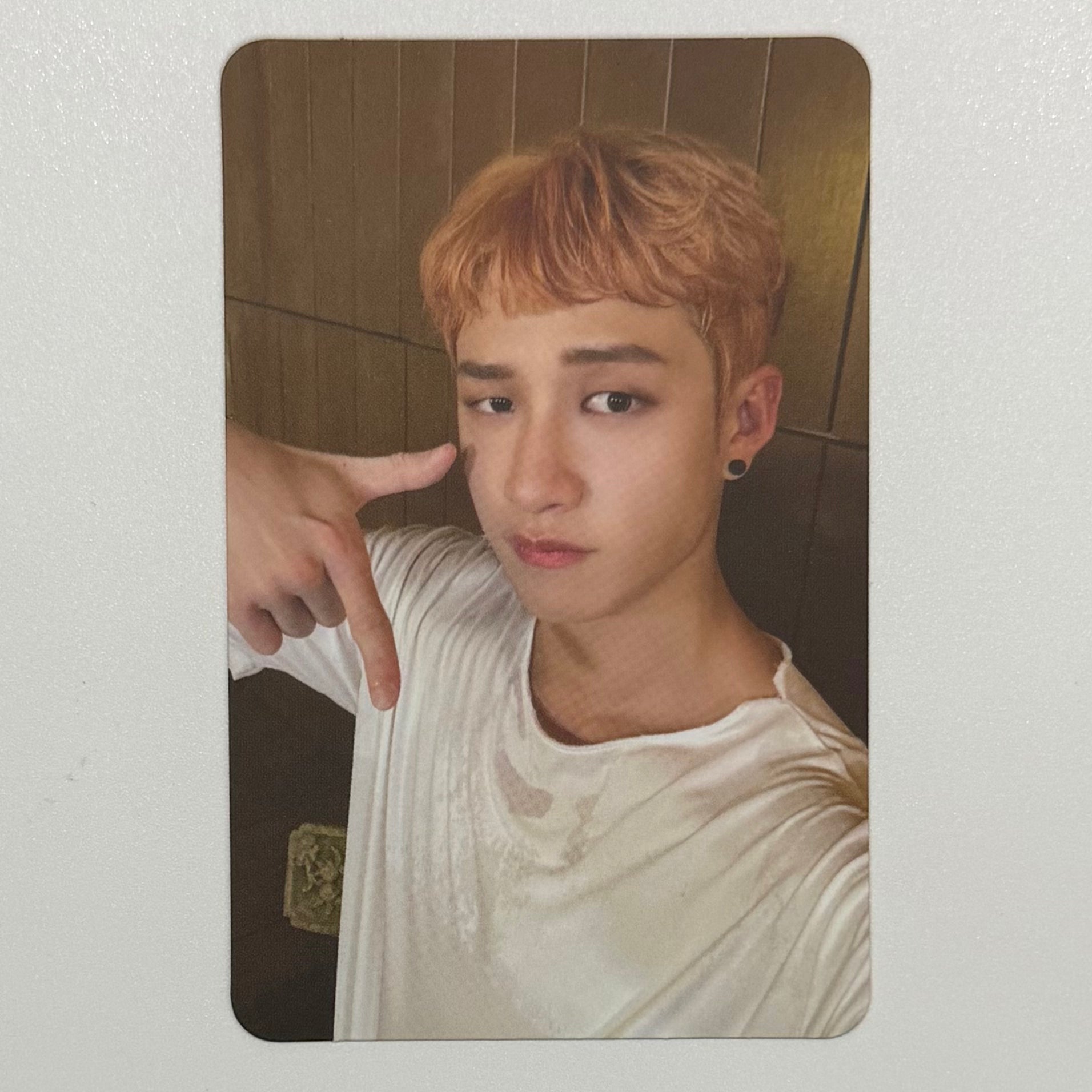 BANG CHAN (STRAY KIDS) - NO EASY ALBUM PHOTOCARD (DOUBLE SIDED)