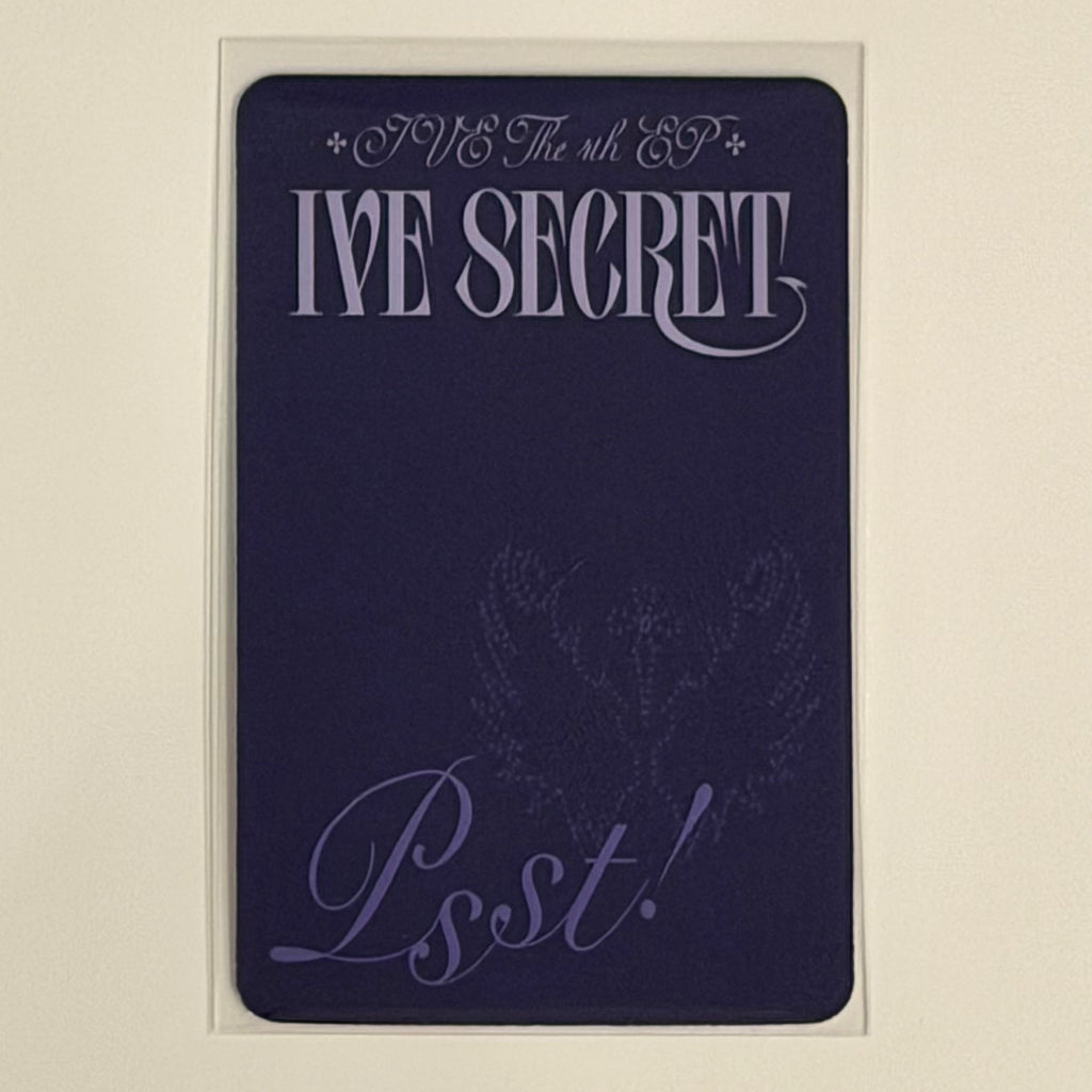 WONYOUNG (IVE) - IVE SECRET ALBUM PHOTOCARD (psst ver)