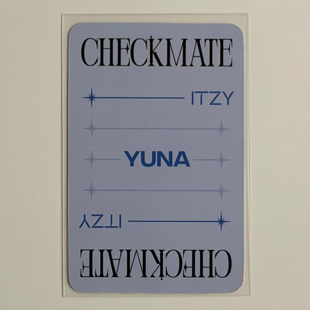 YUNA (ITZY) - CHECKMATE SOUNDWAVE ONLINE FANSIGN POB PHOTOCARD