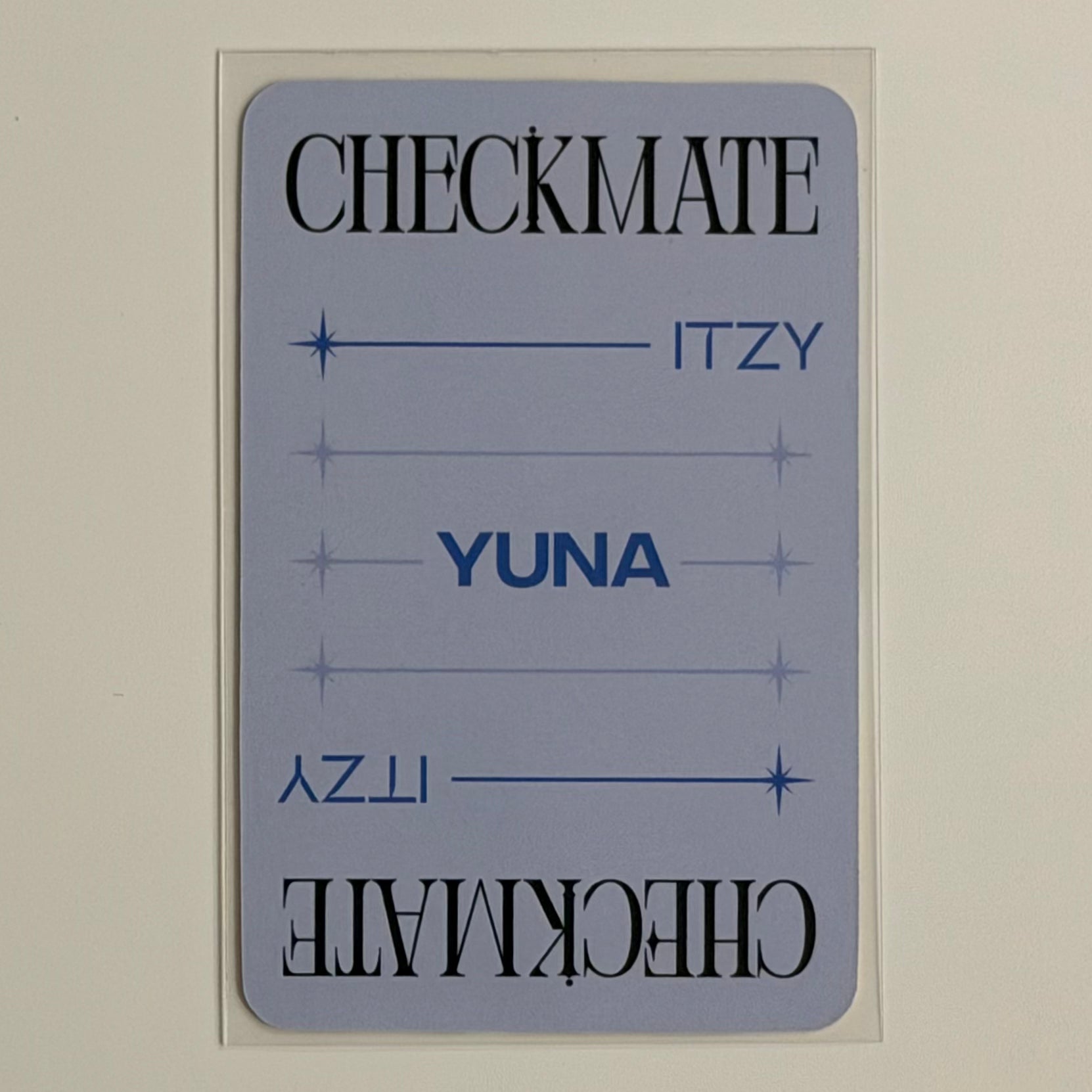YUNA (ITZY) - CHECKMATE SOUNDWAVE ONLINE FANSIGN POB PHOTOCARD