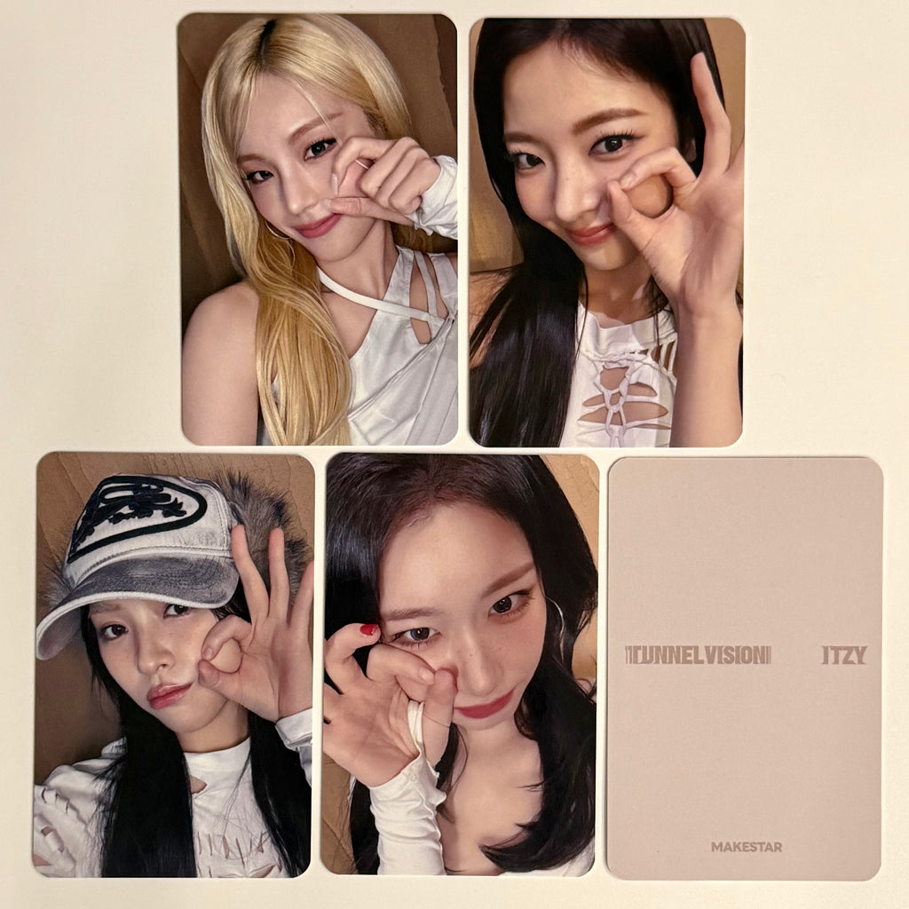 ITZY - TUNNEL VISION MS MAKESTAR ONLINE FANSIGN 6 POB PHOTOCARD ( CHEEK EGG VER)