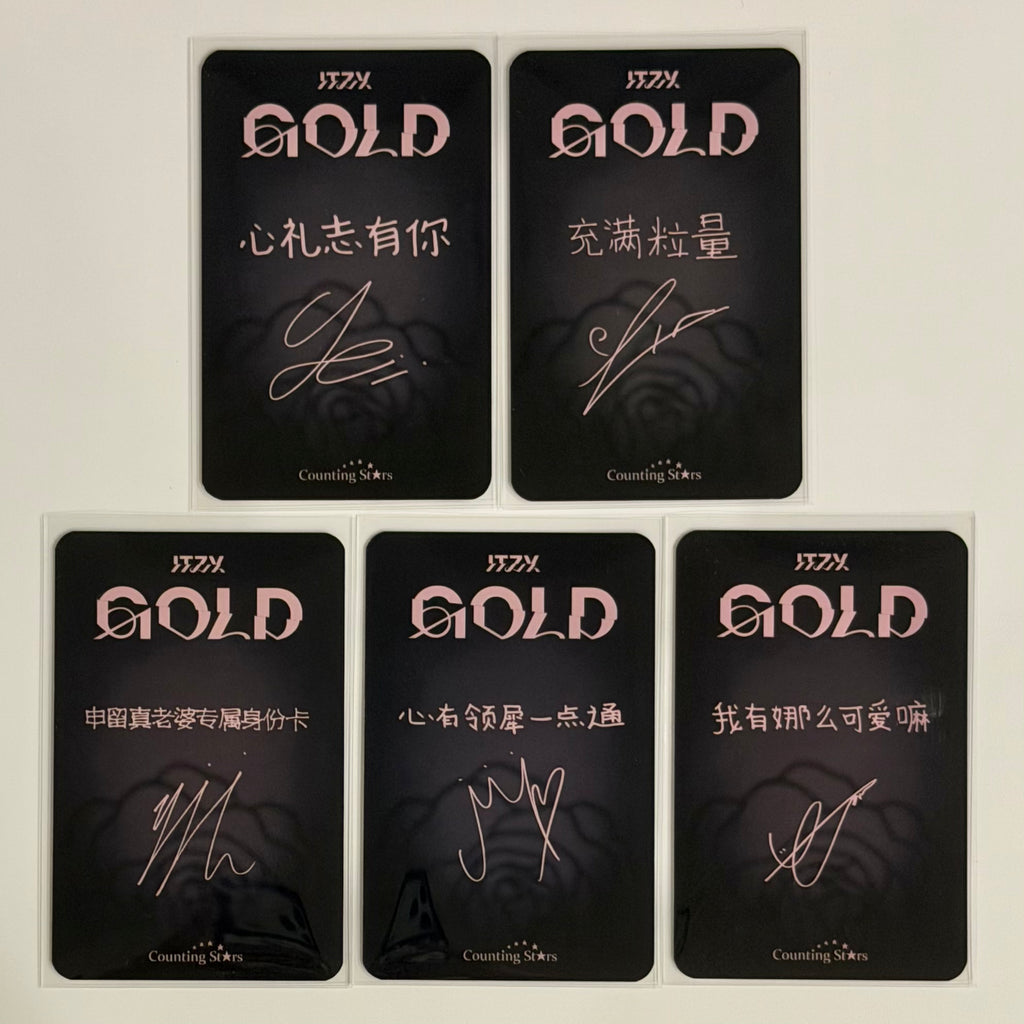 ITZY - GOLD COUNTING STARS FANSIGN POB PHOTOCARD